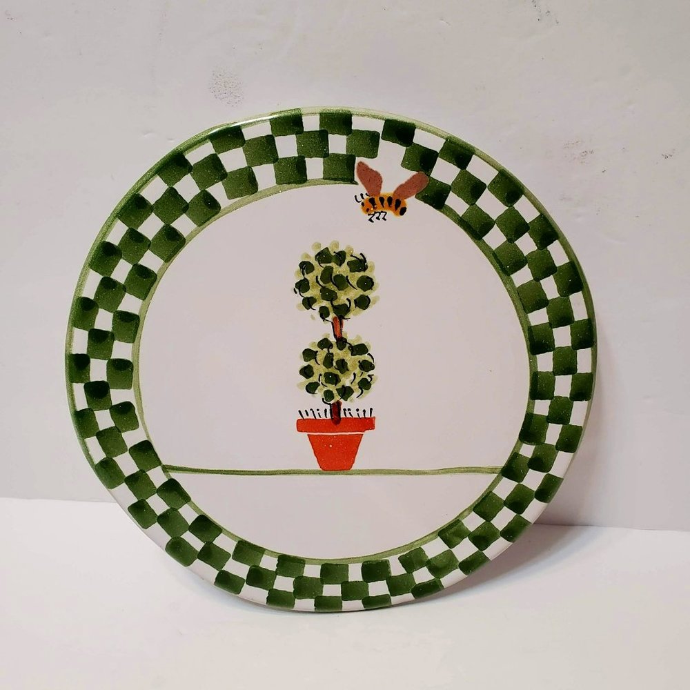 Mesa International Ceramic Trivet, Pottery Handcrafted in Hungary, Bee Topiary